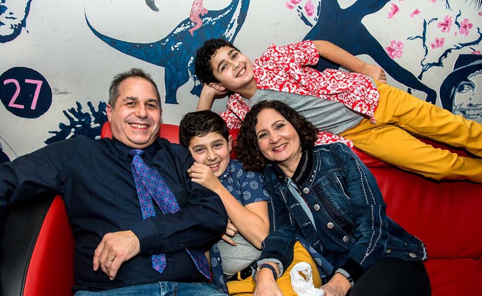 family at a bar mitzvah party