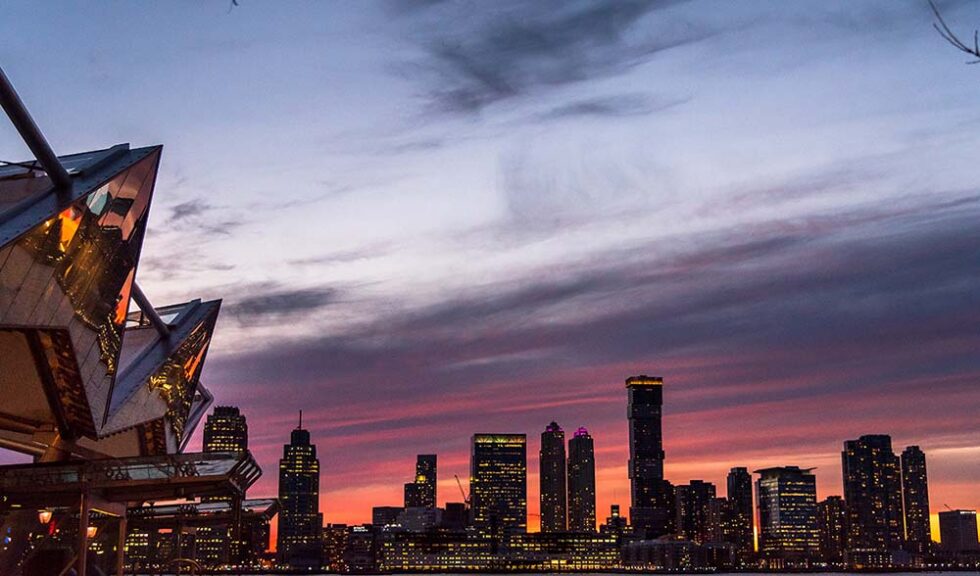 beautiful new york sunset
